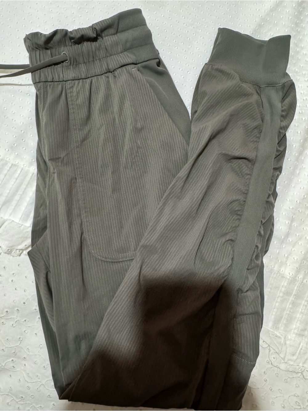 Women’s Olive Green Drawstring Jogger Pants